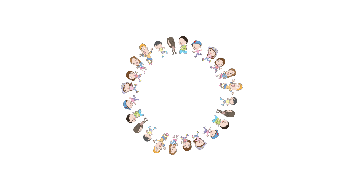 Afbeelding kinderen in een cirkel